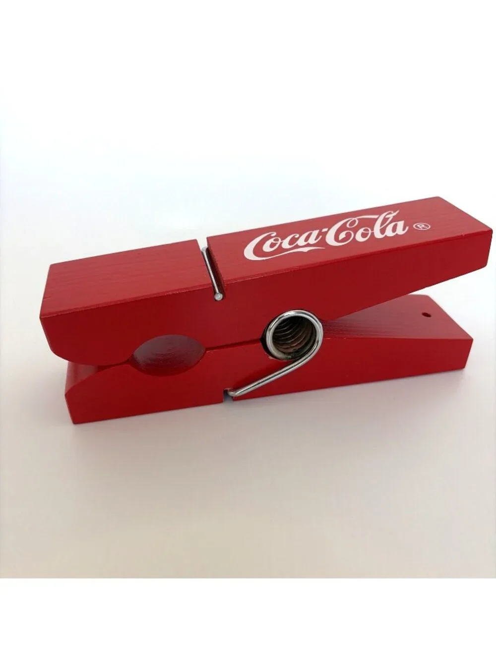Vintage Coca-Cola Oversized Wooden Clothespin Memo Photo Clip Wall Decor Holder